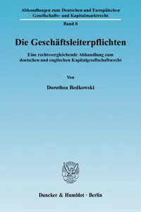 Die Geschäftsleiterpflichten._cover