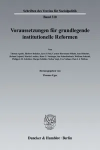 Voraussetzungen für grundlegende institutionelle Reformen._cover