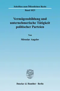 Vermögensbildung und unternehmerische Tätigkeit politischer Parteien._cover