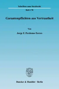 Garantenpflichten aus Vertrautheit._cover