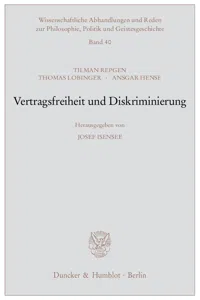 Vertragsfreiheit und Diskriminierung._cover