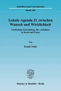 Lokale Agenda 21 zwischen Wunsch und Wirklichkeit._cover