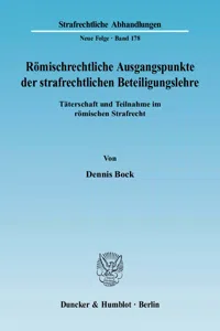 Römischrechtliche Ausgangspunkte der strafrechtlichen Beteiligungslehre._cover