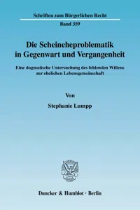 Die Scheineheproblematik in Gegenwart und Vergangenheit._cover