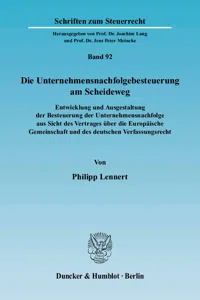 Die Unternehmensnachfolgebesteuerung am Scheideweg._cover