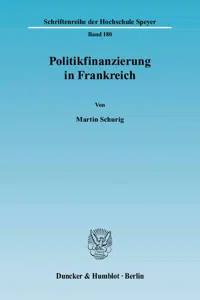 Politikfinanzierung in Frankreich._cover