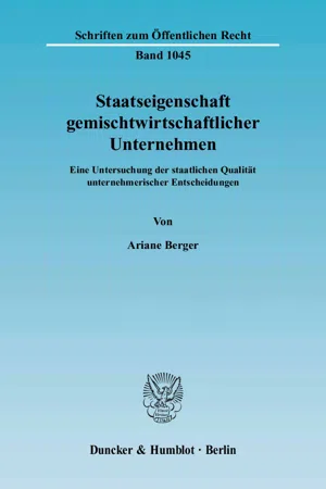 Staatseigenschaft gemischtwirtschaftlicher Unternehmen.