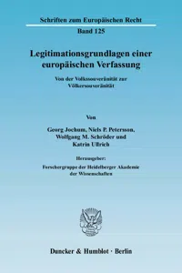 Legitimationsgrundlagen einer europäischen Verfassung._cover