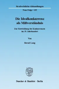 Die Idealkonkurrenz als Mißverständnis._cover