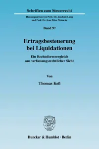 Ertragsbesteuerung bei Liquidationen._cover