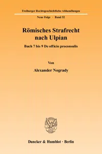 Römisches Strafrecht nach Ulpian._cover