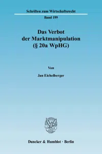 Das Verbot der Marktmanipulation._cover