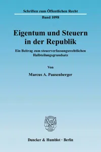 Eigentum und Steuern in der Republik._cover