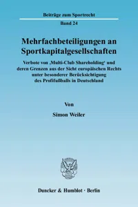 Mehrfachbeteiligungen an Sportkapitalgesellschaften._cover