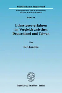 Lohnsteuerverfahren im Vergleich zwischen Deutschland und Taiwan._cover