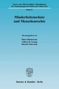 Minderheitenschutz und Menschenrechte._cover