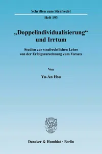 "Doppelindividualisierung" und Irrtum._cover