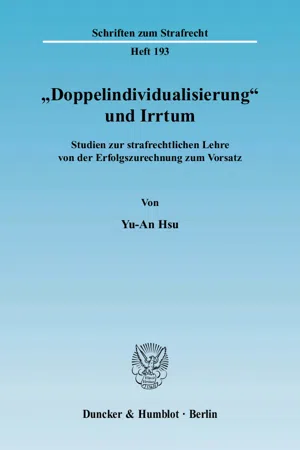 "Doppelindividualisierung" und Irrtum.