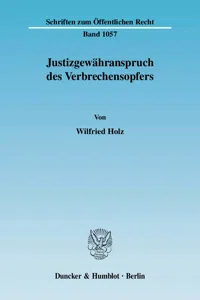 Justizgewähranspruch des Verbrechensopfers._cover