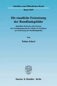 Die staatliche Festsetzung der Rundfunkgebühr._cover