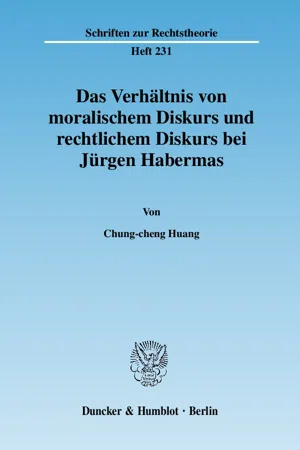 Das Verhältnis von moralischem Diskurs und rechtlichem Diskurs bei Jürgen Habermas.