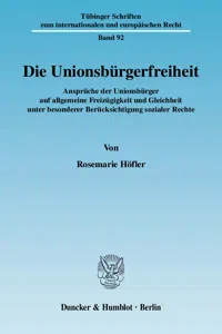 Die Unionsbürgerfreiheit._cover