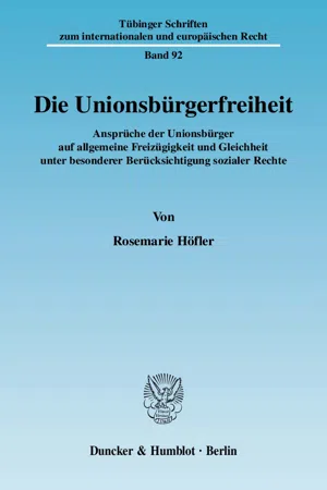 Die Unionsbürgerfreiheit.