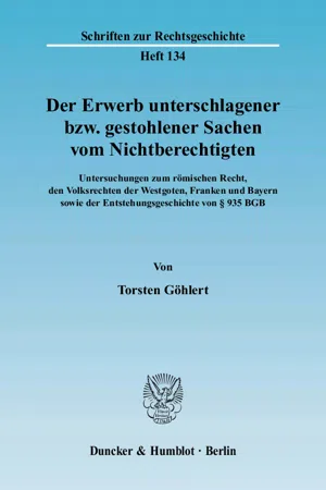 Der Erwerb unterschlagener bzw. gestohlener Sachen vom Nichtberechtigten.