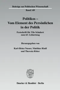 Politikos - Vom Element des Persönlichen in der Politik._cover