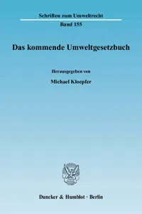 Das kommende Umweltgesetzbuch._cover