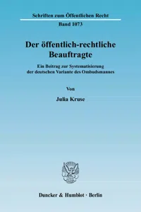 Der öffentlich-rechtliche Beauftragte._cover