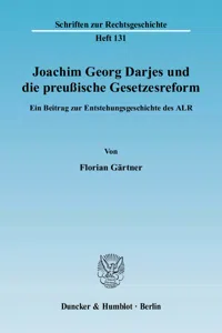 Joachim Georg Darjes und die preußische Gesetzesreform._cover