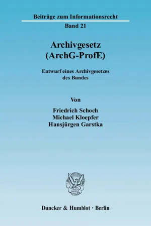 Archivgesetz (ArchG-ProfE).