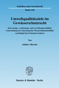 Umweltqualitätsziele im Gewässerschutzrecht._cover