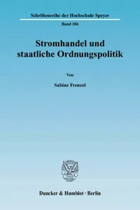 Stromhandel und staatliche Ordnungspolitik._cover