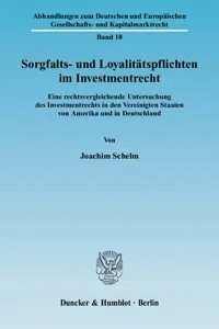 Sorgfalts- und Loyalitätspflichten im Investmentrecht._cover