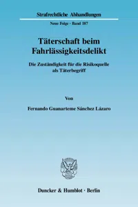 Täterschaft beim Fahrlässigkeitsdelikt._cover