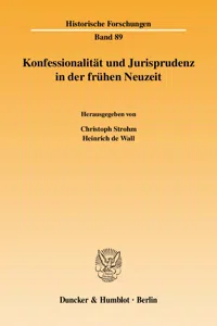 Konfessionalität und Jurisprudenz in der frühen Neuzeit._cover