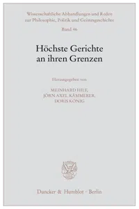 Höchste Gerichte an ihren Grenzen._cover