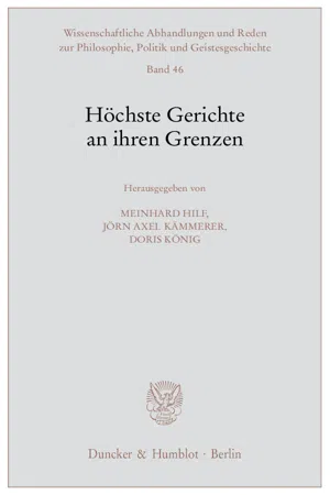 Höchste Gerichte an ihren Grenzen.