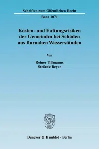 Kosten- und Haftungsrisiken der Gemeinden bei Schäden aus flurnahen Wasserständen._cover