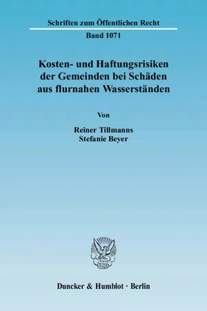 Kosten- und Haftungsrisiken der Gemeinden bei Schäden aus flurnahen Wasserständen.