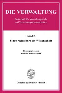 Staatsrechtslehre als Wissenschaft._cover