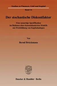 Der stochastische Diskontfaktor._cover