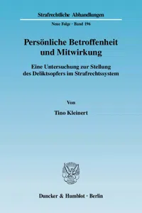 Persönliche Betroffenheit und Mitwirkung._cover