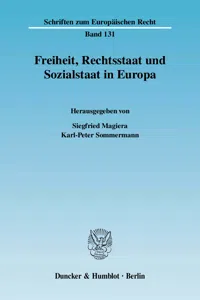 Freiheit, Rechtsstaat und Sozialstaat in Europa._cover