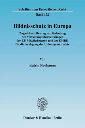 Bildnisschutz in Europa.