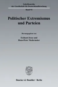 Politischer Extremismus und Parteien._cover