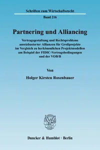 Partnering und Alliancing._cover