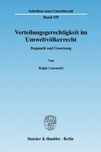 Verteilungsgerechtigkeit im Umweltvölkerrecht._cover